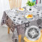 Tischdecke Abwaschbar Rechteckig Boho Garten Tischdecken für Draußen Böhmische Fleckschutz Tischwäsche Wasserdicht Tischtuch für Esszimmer, Küche, Party, Hochzeiten oder Haushalt 110x140cm
