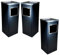 3er Set Standaschenbecher außen mit Inneneimer | 61,5 x 23 x 23 cm Outdoor Standascher mit Abfalleimer für draußen und drinnen | rechteckiger Aschenbecher in schwarz freistehend für Außenbereich