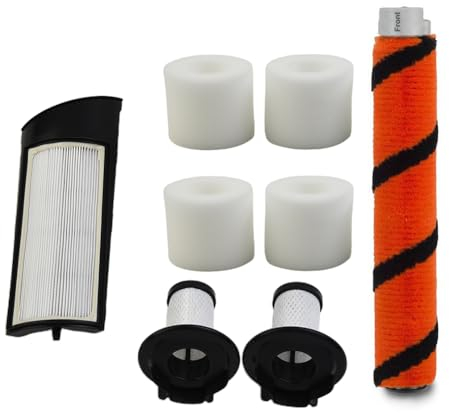 Kit de 8 filtros de cepillo compatibles con aspiradora inalámbrica para Shark IC160 IC162, 1 cepillo de rodillo suave, 1 filtro HEPA, 4 filtros de espuma, 2 filtros de poste