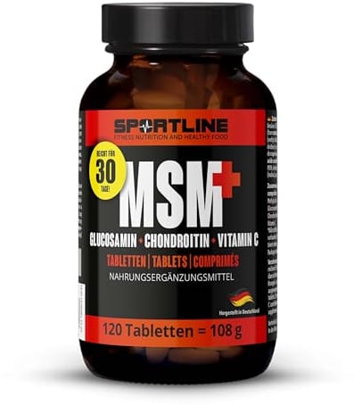 GOLDEN PEANUT Sportline MSM Tabletten mit Glucosamin + Chondroitin + Vitamin C 108 g 120 Stk Monatspackung