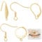 Beebeecraft 5 Styles 50Pcs Earring Hooks Set 24K Gold Plated Brass & Stainless Steel Leverback Earring Findings for Earrings Jewelry Making