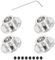 4 flange di accoppiamento, modello con guida rigida, 6 mm, raccordi per albero/asse, per fai da te e motori di modellini radiocomandat