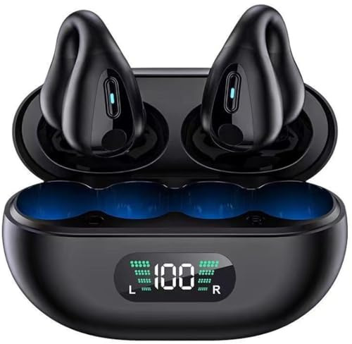 ZTBGY Auriculares inalámbricos, auriculares inalámbricos Bluetooth 5.3 con 4 micrófonos HD, auriculares Bluetooth 2024 en el oído, estéreo de alta fidelidad, graves profundos ENC, cancelación de