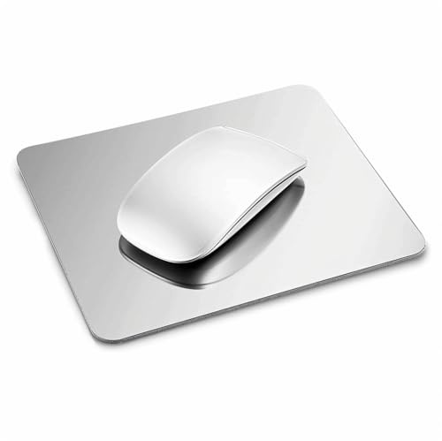 Doppelseitiges Metall-Mauspad – großes (30 x 23,9 cm) Aluminium-Mauspad mit glatter und strukturierter Oberfläche, leicht zu reinigen und langlebig
