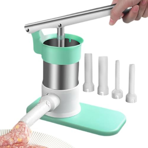 Hausgemachte Wurstfüller, Manuelle Wurstfüllmaschine aus Edelstahl, Wurstfüllmaschine, Wurstfüllmaschine für Zuhause Küche, Edelstahl Wurstfüller, Hausgemachte Wurstfüllmaschine