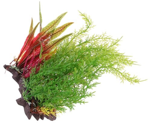 BUGUUYO Piante Acquatiche Artificiali Per Acquario Decorazioni Per Acquario Piccole Piante Finte Per Acquari Tropicali Pianta Artificiale