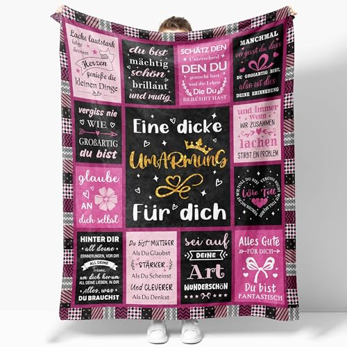 JOSOSO Beste Freundin Geschenke Decke 130X150CM, Geschenk Beste Freundin Geburtstag, Geschenk für Beste Freundin, Freundinnen Geschenk, Schwester Mama Tochter Geschenke zum Geburtstag/Weihnachten