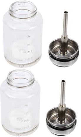 VALICLUD Bouteilles en Verre Rechargeables 2pcs 100ml Pompe Pressée Légères pour Alcool et Cosmétiques
