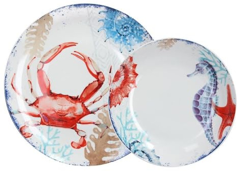 Tognana Servizio di Piatti da Tavola in Ceramica Aquarium 12 Pezzi