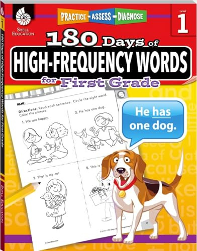 180 Days of High-Frequency Words for First Grade: Practice, Assess, Diagnose (180 Days of Practice)