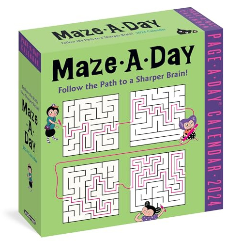 Maze-A-Day Page-A-Day Calendar 2024: Follow the Path to a Sharper Brain!