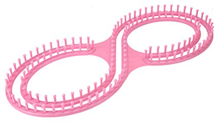 Demiawaking 4 Größen Strickring-Set Rund, Strick-Set Mütze Socke Schal Handarbeits-Set, rose, S Loom-No.# 1