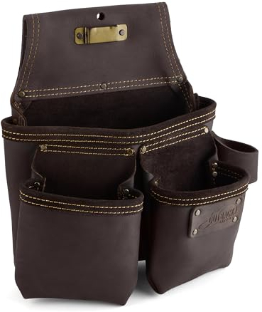 OX Pro Framer's Tool Bag, Oil-Tanned Leather, 3 Pouch