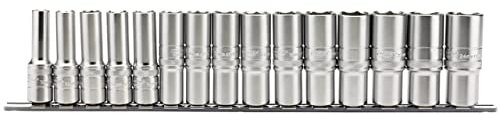 Draper 16499 1/2-Inch Square Drive Imperial 15 Piece Deep Socket Set
