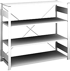 hofe | Sideboard-Steckregal | lichtgrau | Höhe 1200 mm | 4 Böden | Grundregal | Bodentiefe 500 mm | Fachlast 185 kg