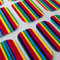 Chix Nails Stripes Beauty False Stickers Fingers Toes Vinyl Foils Nail Wraps, Zingy Rainbow Colour Stripes