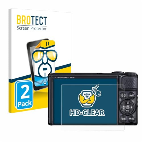 brotect Protection Film compatible with Canon PowerShot SX740 HS | 2 Pack Clear Screen Protection Made in Germany High Clarity Anti-Scratch Anti-Fingerprints Case-Friendly Bubble-Free