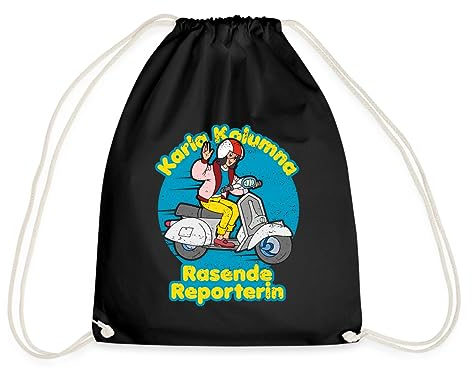 Spreadshirt Karla Kolumna Rasende Reporterin Turnbeutel, One size, Schwarz