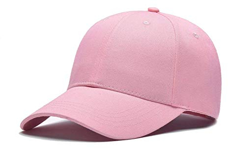 Baseball Cap Unisex 6 Damen Herren Jungen Panel Kappe Hip Pop Sport Ger Mode Kappen Männer Frauen Fashion Mützen (Color : Rosa, Size : One Size)