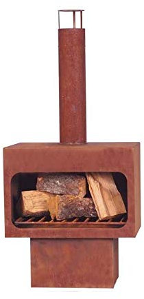 GARDENER 201-1 Gartenkamin Kamin Terrassenofen unlackiert 56x40 cm ***NEU***