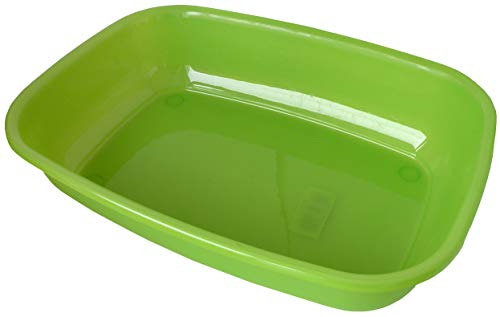 Aimé | Bac à Litière pour Chat et Chaton 43x31x10cm | Coloris Aléatoire | Toilette Chat Légère et Pratique avec Bord Arrondi