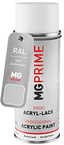RAL 7047 Telegris 4 / Telegrey 4 mat satiné, bombe de peinture acrylique | bombe aérosol 400 ml, à séchage rapide