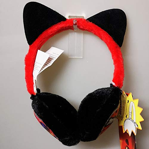 Cache oreilles oreilles de chat enfant fille Miraculous Lady Bug et Chat noir, Rouge, Taille unique