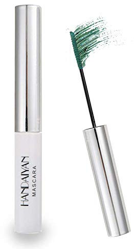 GL-Turelifes 12 Color Mascara Bunte Fasermascara Charmante, langlebige Mascara mit dicken und langen Wimpern, wasserdicht und wischfest (Smaragd)