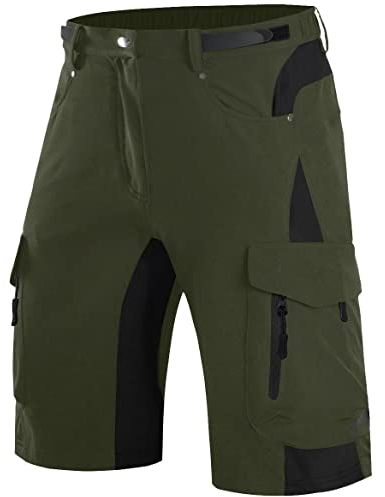 Wespornow Kurze Hosen Herren Cargo Shorts Herren mit 6 Taschen Arbeitshosen Männer Kurz Bermuda Wanderhose Fahrradhose Cargohose Chino Stretch Sommer Wandershorts MTB Hose (Grün, 3XL)