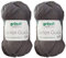 2x50 Gramm Gründl Cotton Quick 100% Baumwolle, Häkelgarn mercerisiert, gasiert, gekämmt inkl. Anleitung für ein Meerschwein (110 Dunkelgrau)