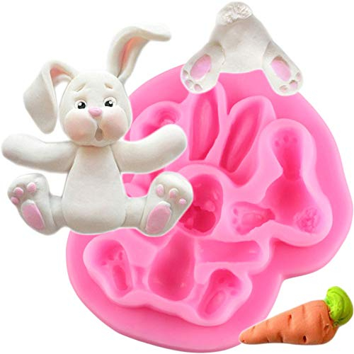 DUBENS 3D Kaninchen Ostern Bunny Silikon Form Fondant Kuchen Formen Cupcake Dekorieren Werkzeuge Schokolade Mold Küche Zubehör