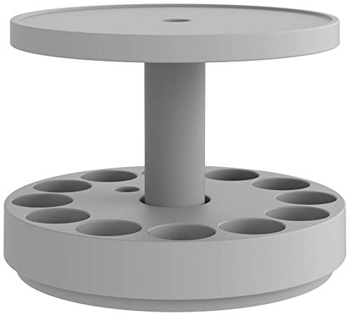 Fidelis Carousel 2 Tier Essential Oil Diffuser Holds Up to 12 Bottles of Essential Oil and Diffuser (Grey)