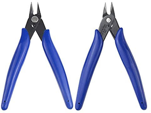 XINMEIWEN 2PCS Bündigschneider Präzisions-Elektronik-Drahtschneider Mini-Schneidezange für ultrafeinen Schneidbedarf (blau)