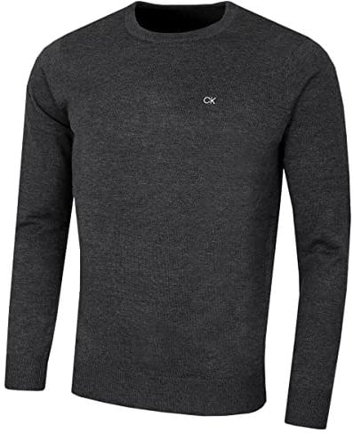 Calvin Klein Mens Crew Neck Sweater - Charcoal Marl - XXL