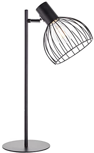 BRILLIANT Lampe, Blacky Tischleuchte schwarz matt, 1x A60, E27, 40W, Mit Schnurzwischenschalter
