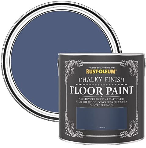 Rust-Oleum Blue Scratch-Resistant Floor Paint in Matt Finish - Ink Blue 2.5L
