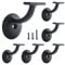HOME MASTER HARDWARE Hand Rail Bracket, Heavy Duty Stair Support for Home or Office Stairways Handrail, Matte Black 6 Pack