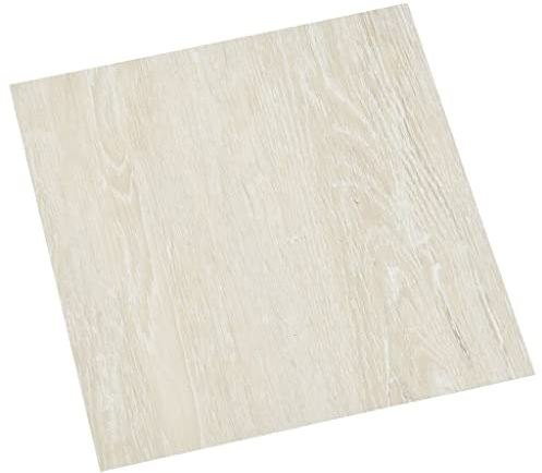 vidaXL 55x PVC-Fliesen Selbstklebend Vinyl-Fliesen Vinylboden Bodenbelag Laminat Dielen Fußboden Laminatboden Fliese Wohnzimmer 5,11m² Creme