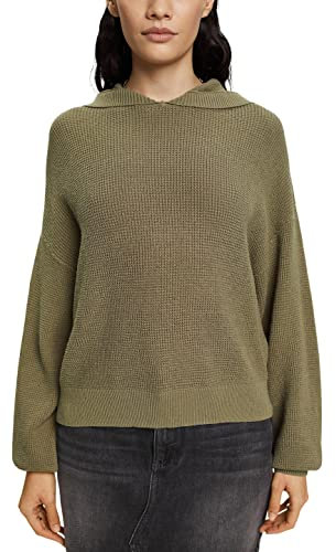 ESPRIT Damen 992CC1I306 Pullover, 345/LIGHT Khaki, S