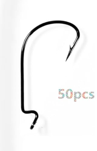 Toasis Fishing EWG Offset Soft Lure Wurmhaken verschiedene Größen 50 Stück (#8)