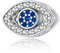 Alstiva Böser Blick arm-Anhänger 925 Sterling Silber 5A Zirkonia Charm Anhänger für Armband Charm Bead Pendant für Europäische Armbänder Halsketten Schmuck Geschenk für Damen Frauen