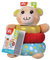 Simba ABC Teddy Plüsch Stapelring, mit Stabgreifling und Rassel, Verschiedene Texturen, 16cm, ab den ersten Lebensmonaten