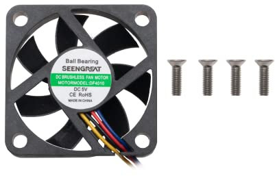 XICOOLEE DC5V Cooling Fan for Jetson Nano, 40mmx40mmx10mm, PWM Adjustable Speed, 4-Pin Connector, Compatible with Single Board Computers