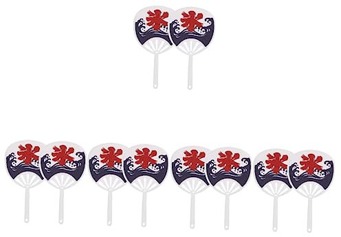 Toyvian 10 Piezas Mini Ventilador simulado Divertido Modelo de Ventilador japonés Juguetes para niños decoración admirador Modelo de Herramienta de Juguete Mini Ventilador Ornamental bebé