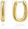 Gold-Creolen für Damen, klein, vergoldet, mehrere Piercings, hypoallergene Ohrringe mit flacher Rückseite, Mini-klobige Gold-Huggie-Creolen, goldene Ohrstecker