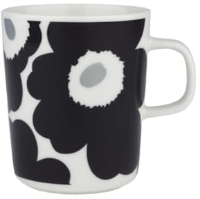 Marimekko Oiva/Unikko Mug 2,5 dl - White, Coal, Silver