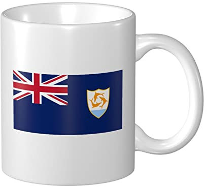 Tazza Natale 330Ml Bandiera Dell'Anguilla Mug Carine Tazza Caffè Personalizzabile Tazza Di Latte Per Natale, Mamma, Bambini