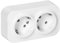 Miratic Steckdose Aufputz Steckdose Wand 2P+Z Schuko IP20 (2 Steckdosen)