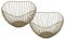 Amago home Obstkorb SET2 Dekokorb Metall ø 25 H 14 cm Brotkorb Obstschale Geschenkkorb Farbe Gold