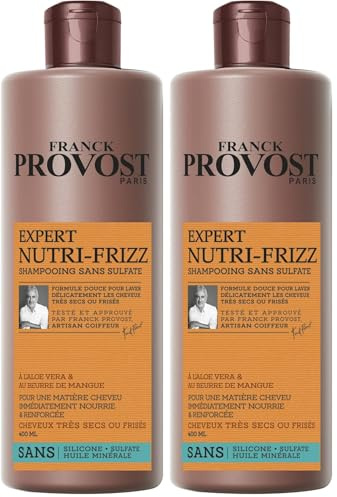 Franck Provost EXPERT NUTRI-FRIZZ Shampoing professionnel sans sulfate pour cheveux secs ou frisés